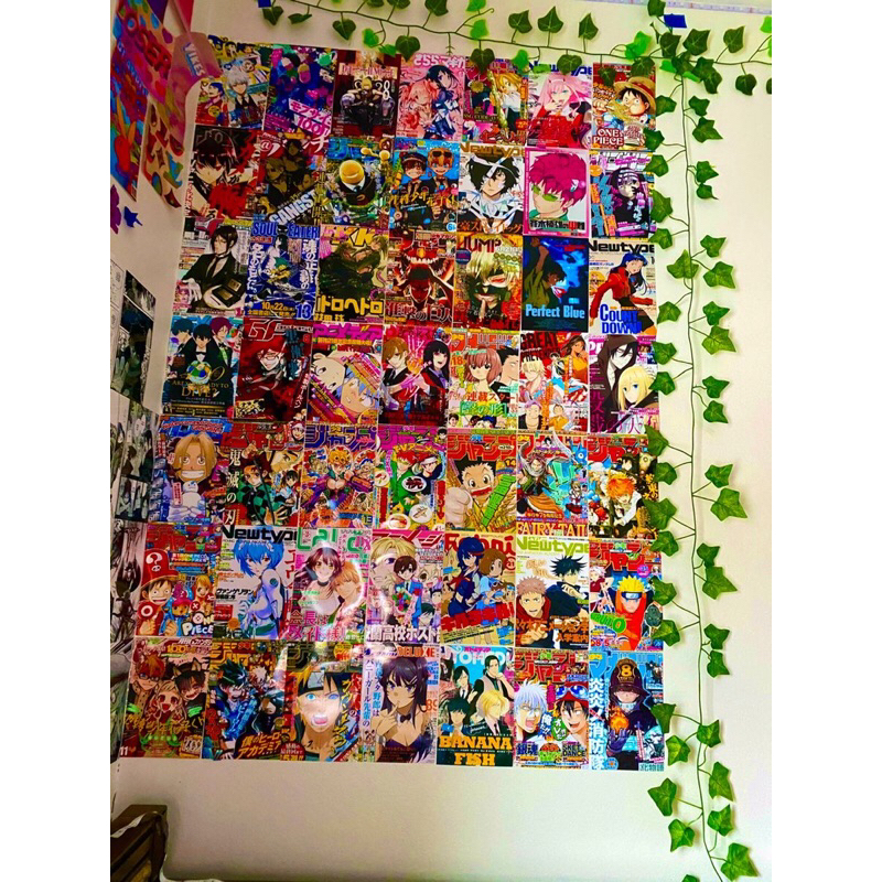 Japanese color anime 21x30cm 20/30/40pcs wall stickers manga wall anime  wallpaper print anime stickers teen room decor - AliExpress