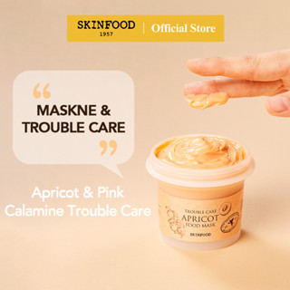 [SKINFOOD] แอปริคอทมาส์กสูตรธรรมชาติด้วยคาลาไมน์120g / Soothing &amp; Trouble Care for Clear and Smooth Skin / Shower-proof Texture (Apricot Food Mask with Calamine)