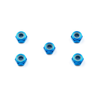 TAMIYA 54080 4mm ALUMINUM LOCK NUT (5PCS./BLUE) F-1