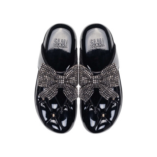 SHU SOFASHOES DIAMOND BOWS - BLACK