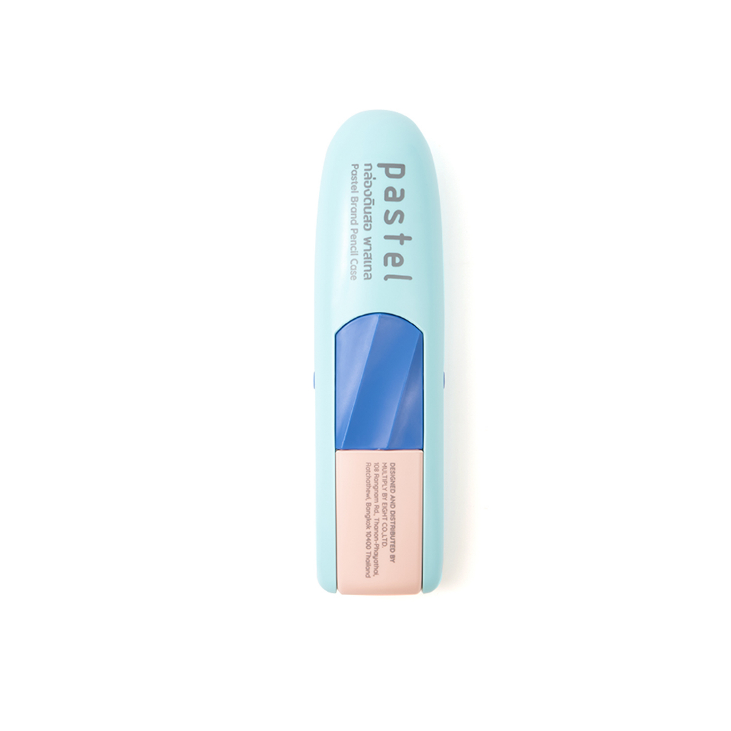 pastel กล่องใส่เครื่องเขียนทรงยาดม สีฟ้า