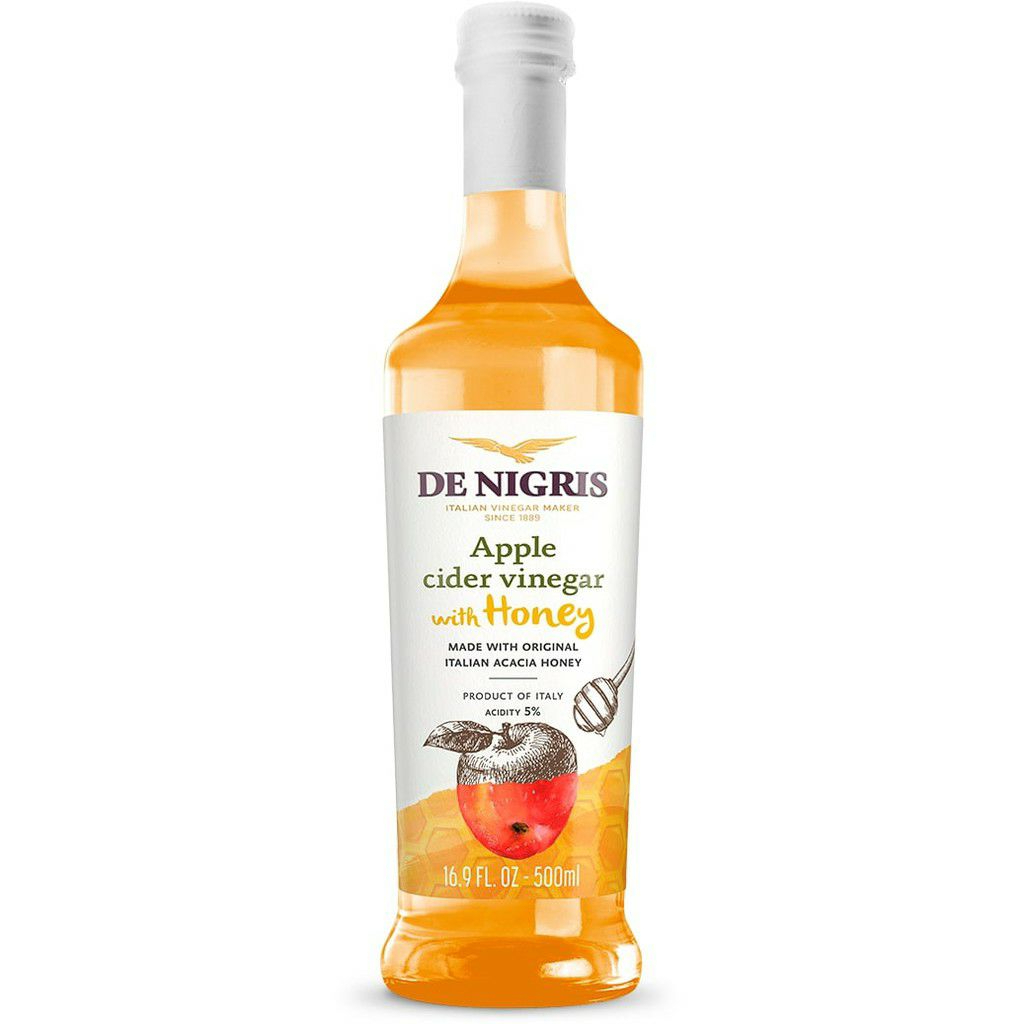 แอปเปิ้ลไซเดอร์ผสมน้ำผึ้ง De Nigris 500ml ขำเข้าจากอิตาลี - De Nigris Apple Cider with Honey Vinegar 500ml
