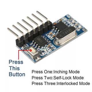 โมดูลรับสัญญาณ RF 433 Mhz 4CH remote wireless RF receiver 1527 learning code