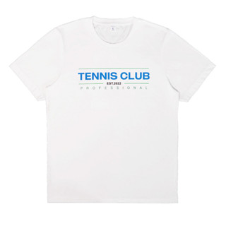 เสื้อยืดพิมพ์ลาย TENNIS CLUB สีขาว