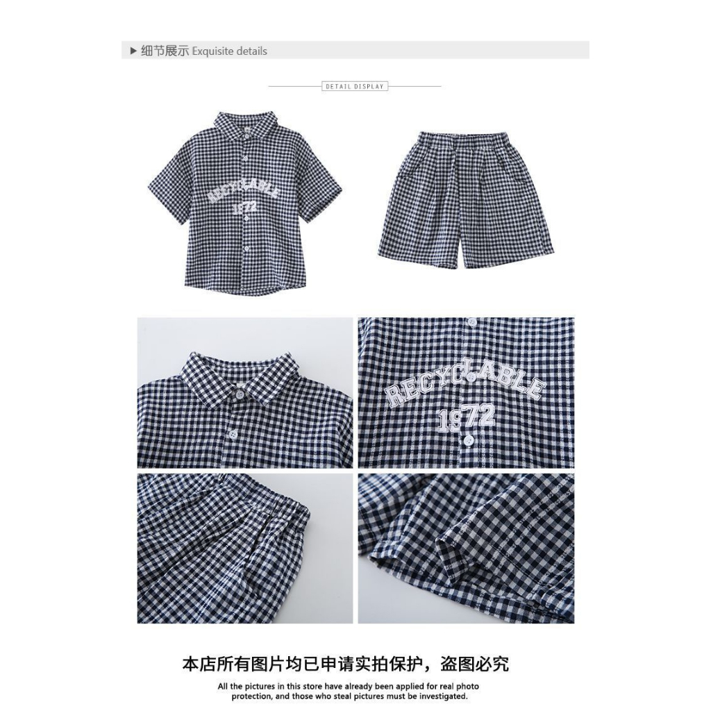 ชุดเซตลายสก๊อต เสื้อ+กางเกง สินค้าพร้อมส่งในไทย - รูปที่ 6