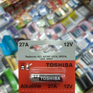 ถ่านรีโมท Toshiba Alkaline 27A 12V 1ก้อน ของใหม่ ของแท้