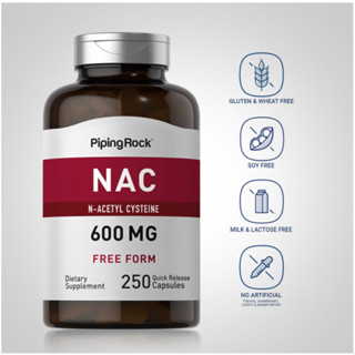 Piping Rock N-Acetyl Cysteine (NAC) 600 mg 250 Capsules