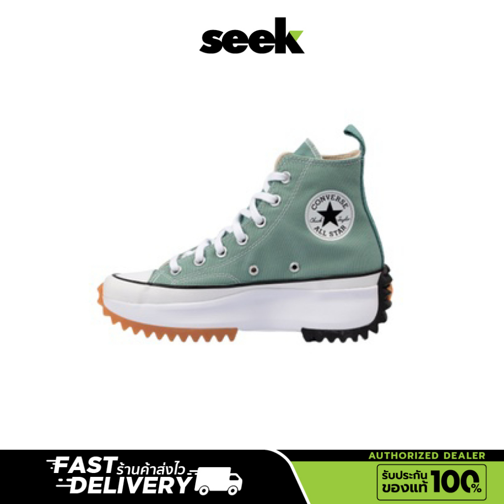 CONVERSE (พร้อมส่ง) รองเท้าผ้าใบ รุ่น CONVERSE RUN STAR HIKE RECYCLED CANVAS HI -สีเขียวมิ้น