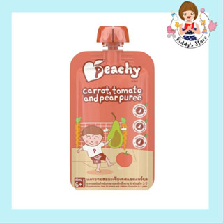 Peachy แครอทผสมมะเขือเทศและแพร์บด (เด็ก 6 เดือนขึ้นไป) 100g.