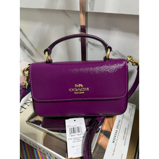 พร้อมส่งCoach Mini Josie Top Handle Crossbody #Dark magenta