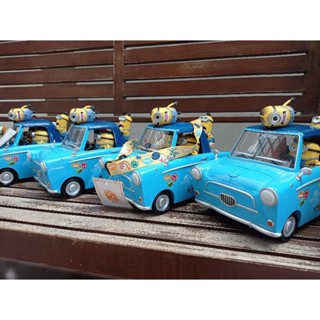 พร้อมส่ง Minions ถังป๊อปคอร์น Universal Studios Minions bob kevin stuart taxi car Popcorn Bucket