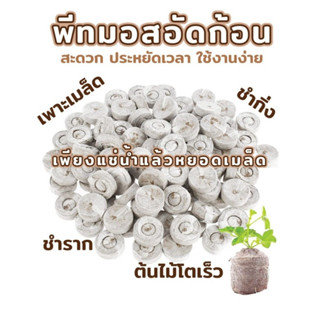 Peat Moss พีทมอสอัดก้อน 🌱Peat Pellet🌱 สำหรับเพาะเมล็ด เพาะปลูก ขนาด 3 cm. แช่น้ำใช้งานได้ทันที สินค้าพร้อมส่ง