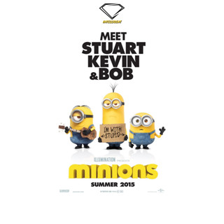 💎Intelligent | โปสเตอร์ Minions | ขนาด 23.5x34.5 นิ้ว | x 1 แผ่น มินเนียน โปสเตอร์หนัง โปสเตอร์นักแสดง