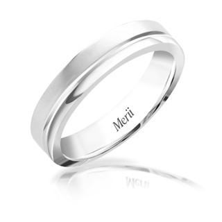 Merii แหวนเงิน ดีไซน์แหวนเกลี้ยงกรีดลายพ่นทราย : แหวนคู่ แหวนคู่รัก ของขวัญแฟน Couple Rings 201R1995-01