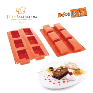 Deco Relief D099 Fourleaf Silicone Mould NR.6/พิมพ์ซิลิโคนสีเหลี่ยมผืนผ้า