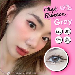 (NEW) คอนแทคเลนส์ รุ่น mini Rebecca ยี่ห้อ Kitty Kawaii Size mini สีเทา มีค่าสายตา