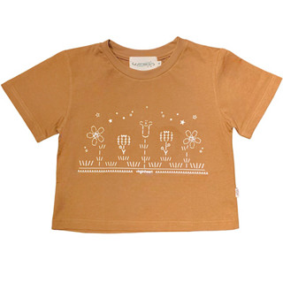 VGH FLOWER GARDEN BABY TEE (BROWN)