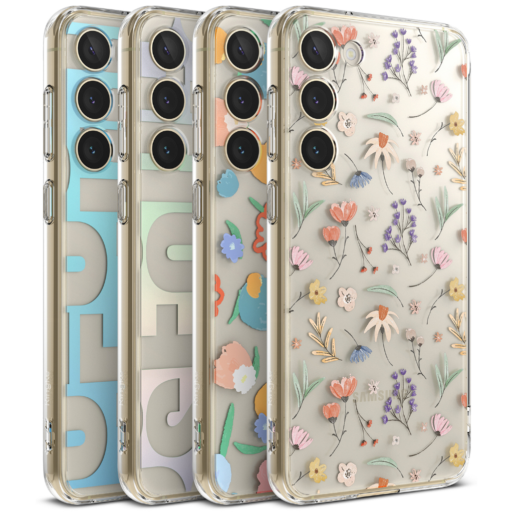 Ringke Fusion Design สําหรับ Galaxy S23 Plus S23 เคสฝาครอบป้องกันรูปแบบธรรมชาติใส