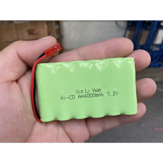 แบตเตอร์รี่สำรองรถบังคับวิทยุ 7.2V 4000mah แจ็ดแดง2สายสำหรับใส่รถบังคับวิทยุ