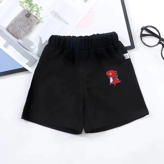 Babyonline(Y091)M1 (ส่งด่วน1วัน)กางเกงขาสั้นสำหรับเด็กปักลายน่ารัก ผ้าฝ้าย นิ่ม