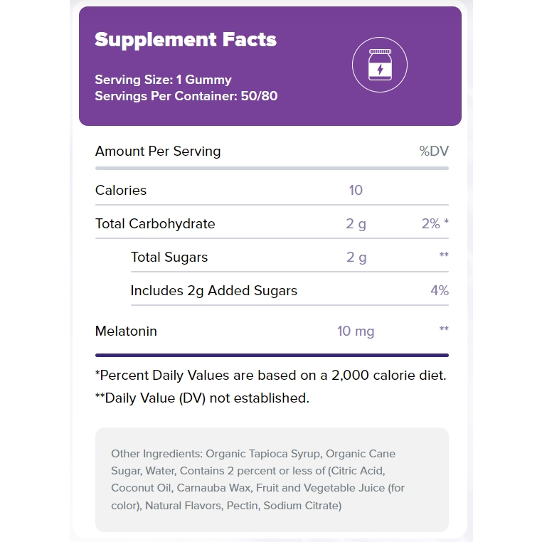 มีใบรับรอง ของแท้ (ใหม่ ล่าสุด) Natrol Melatonin Max 10mg 50 Gummies ...