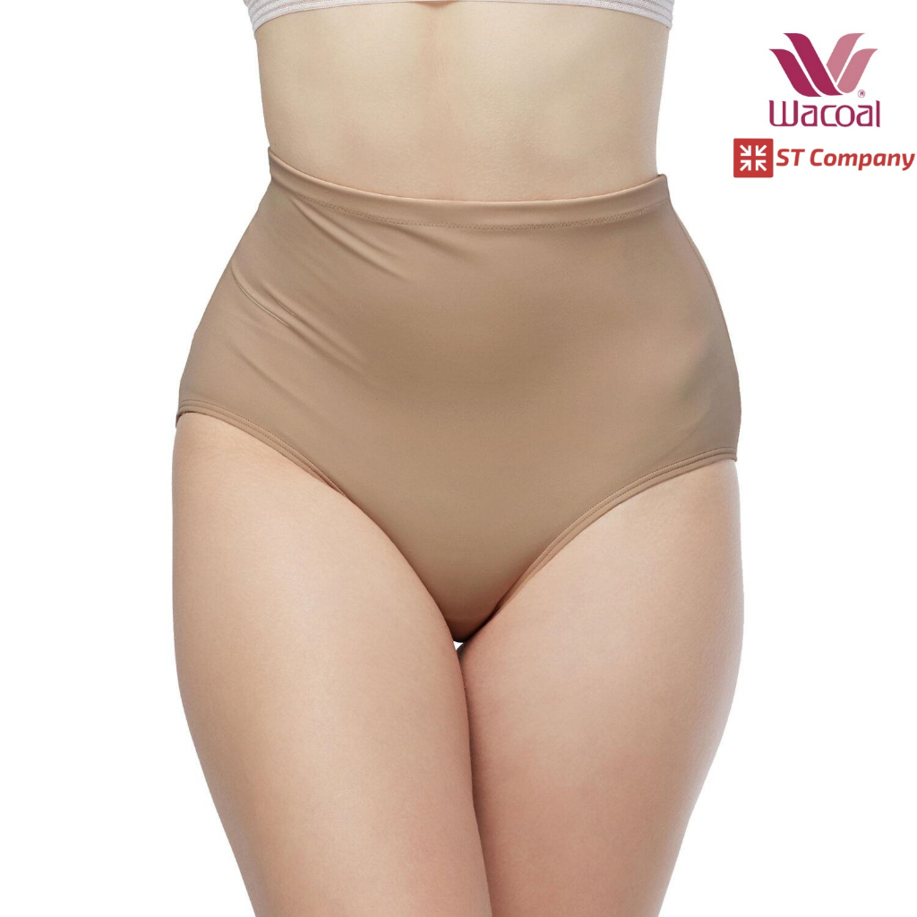 กางเกงใน  Wacoal S-Fit Secret Support Short Panty WU4888 สีโอวัลติน (1 ตัว) เอวสูง ช่วยเก็บกระชับหน้