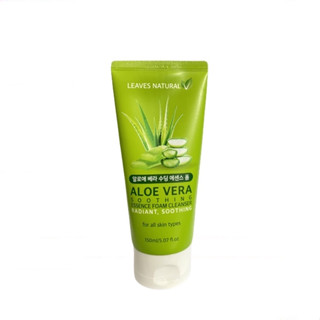 Leaves Natural Aloe Vera Soothing Essence Foam Cleanser ลีฟ แนชเชอรัล โฟมล้างหน้า