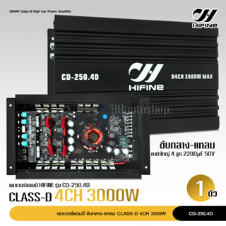 เพาเวอร์คลาสดี4แชนแนล CD-250.4D Power CLASS D 4CH. เครื่องเสียงรถยนต์ จำนวน1ตัว คลาสดี4แชนแนล D4CH ขับกลางแหลมรวม