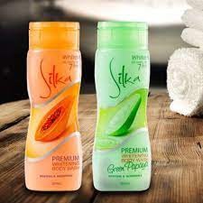 Silka Whitening Body Wash สบู่เหลวอาบน้ำมะละกอ เพื่อผิวกระจ่างใส