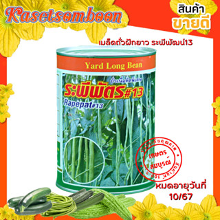 เมล็ดฝักยาว พันธุ์ ระพีพัตร 13 ถั่วเนื้อ  500 ก. เมล็ดแดง อวบ แน่น โตไว ตรา แพะทอง