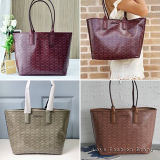 👑ผ่อน0%~แท้100%👑 กระเป๋าสะพาย JODIE MEDIUM LOGO JACQUARD TOTE BAG 35H1T2JT2C