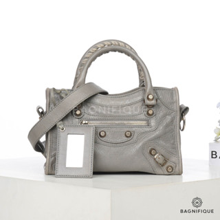 BALENCIAGA CITY GIANT MINI GREY LAMB SHW