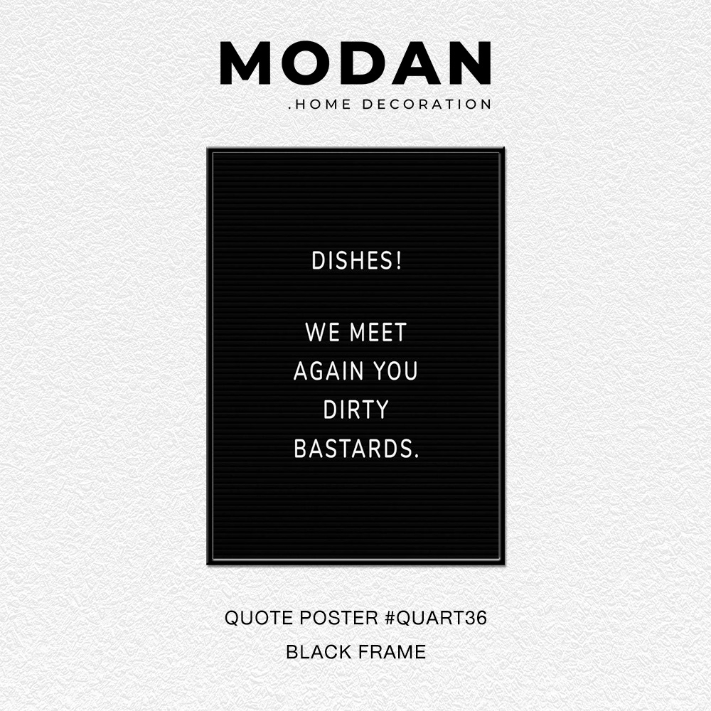 ⚡ พร้อมจำหน่าย ⚡ MODAN ภาพตกแต่งบ้านสไตล์โมเดิร์น QUOTE POSTER ART รหัส QUART36