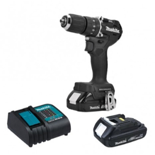 MAKITA (มากีต้า) สว่านกระแทกไร้สาย สีดำ 18 โวลต์ รุ่น DHP487YX2B พร้อมแบตเตอรี่และแท่นชาร์จ