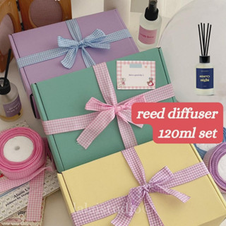 เซ็ตกล่องของขวัญ 05 ก้านไม้หอม ปรับอากาศ 120ml lalaistudio reed diffuser