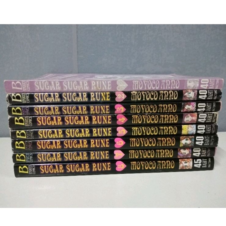 ส่งฟรี มีตำหนิ sugar sugar rune 8 เล่มจบ อ่านรายละเอียดที่ด้านล่าง หนังสือการ์ตูน มังงะ หน้ากากแก้ว 