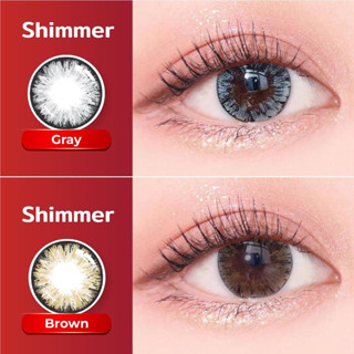 เลนส์ตาโต ตัดขอบ (lovely) คอนเเทคเลนส์ shimmer gray