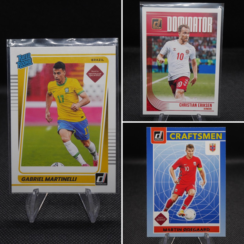 การ์ดฟุตบอล 2021-2022 Panini Donruss Rc Gabriel Martinelli | Martin Odegaard | Christian Eriksen