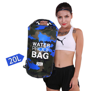 กระเป๋ากันน้ำ กันฝุ่น ถุงกันน้ำ ถุงทะเล WATERPROOF BAG กระเป๋าสะพายไหล่กันน้ำ ขนาด 10 / 20 ลิตร