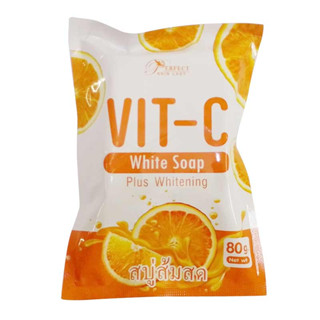 Vit C White Soap Plus Whitening by  Perfect Skin Lady 80g สบู่ส้มสด