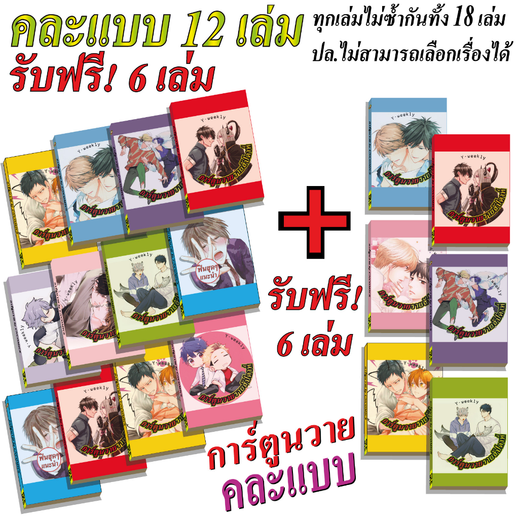 การ์ตูนวาย E คละแบบ12เล่ม ฟรี6เล่ม