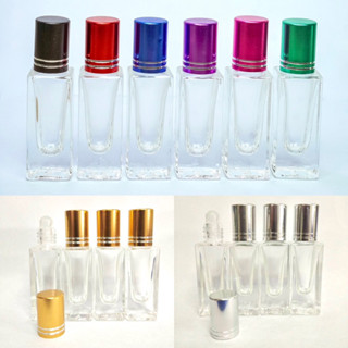 { 12 ขวด } ขวดลูกกลิ้ง 6ml ขวดน้ำหอม ขวดแก้ว ขวดน้ำหอมลูกกลิ้ง ขวดน้ำหอมเปล่า ขวดเปล่า ขวดพิมเสน ขวดแบ่งน้ำหอม น้ำหอม