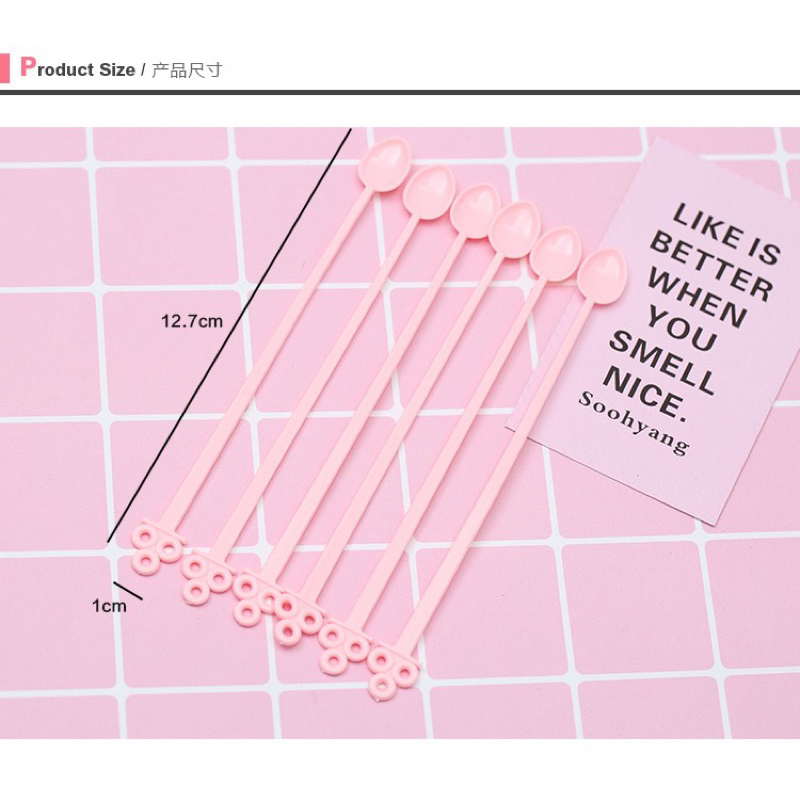 90.V.VDIY310ช้อนพลาสติก ของจิ๋ว 🇹🇭พร้อมส่ง🇹🇭3ชิ้น - รูปที่ 2