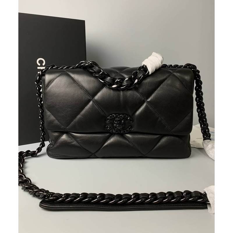 Chanel19 soblack flap bag(Ori) 📌size 30 cm 📌สินค้าจริงตามรูป งานสวยงาม งานหนังแท้