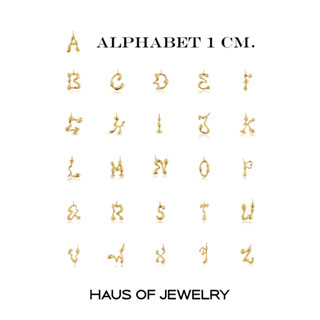 Haus of Jewelry - EVER 14K Gold Alphabet 1 cm. ชาร์มตัวอักษร 1 ซม. ชุบทอง 14K