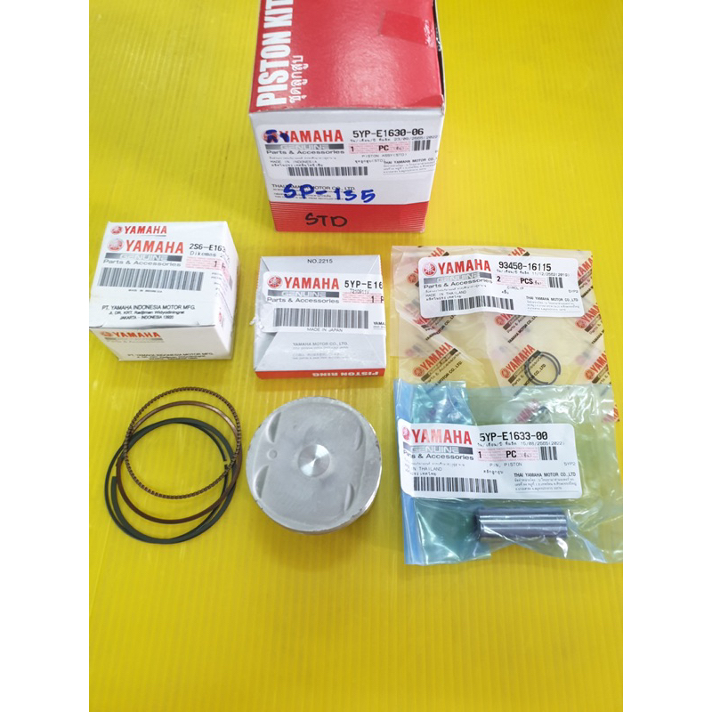 Vòng piston spark135 (std) + khắc, gib Yamaha chính hãng 5yp-1630-06