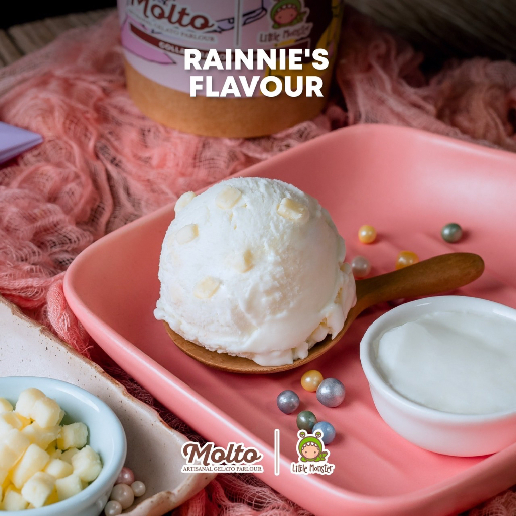 Molto x Little Monster รส Rainnie’s Flavour (ไอศกรีมโยเกิร์ต กับ เชดดาร์ชีส 1 ถ้วย 16 oz.) - Molto p