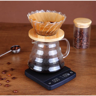 ชุดดริปกาแฟ Dripper v60กับเหยือกแก้ว300ml.