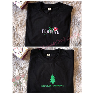 เสื้อผ้าแฟชั่น เสื้อยืด ลายforgive,Rockin