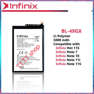 แบตเตอรี่ สำหรับ infinix Note 7 / Hot 11s / Note 10 / Note 11i / Note 11s X690B X690 BL-49GX 5000mAh รับประกัน 3 เดือน